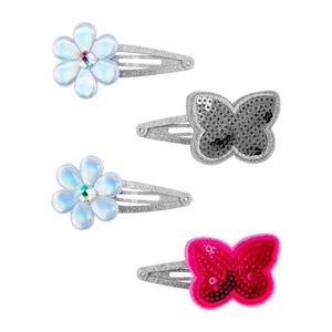 Carters Haïr Clips 4-Pack Sequined Girls Age 3 & Up NWT